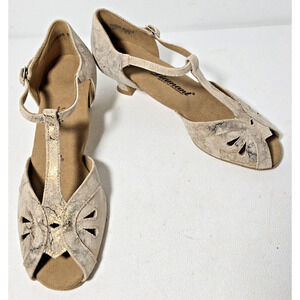New Womens Diamant Latin Dance Shoes Bronze Gold Sz Uk 5.5/US 8 /EU 38.5